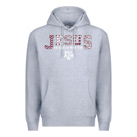 Heather Grey Texas A&m Aggies Jesus - Had 12 Men - Patterned Premium Hoodie - PixelFlow
