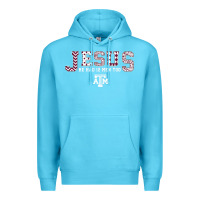 Ocean Blue Texas A&m Aggies Jesus - Had 12 Men - Patterned Premium Hoodie - PixelFlow