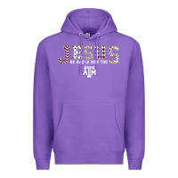 Purple Texas A&m Aggies Jesus - Had 12 Men - Patterned Premium Hoodie - PixelFlow