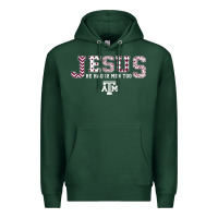 Sports Green Texas A&m Aggies Jesus - Had 12 Men - Patterned Premium Hoodie - PixelFlow