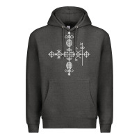 Charcoal Heather haitian veve  voodoo symbol t shirt Premium Hoodie - PixelFlow