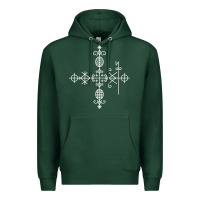 Sports Green haitian veve  voodoo symbol t shirt Premium Hoodie - PixelFlow