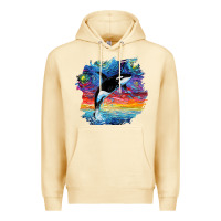 Pina Colada Orca Killer Whale Starry Night Impressionist Dog Art By Aja Premium Hoodie - PixelFlow