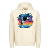 Sandshell Orca Killer Whale Starry Night Impressionist Dog Art By Aja Premium Hoodie - PixelFlow