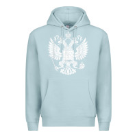 Blue Mist russian double headed eagle for a russia fan gift t shirt Premium Hoodie - PixelFlow