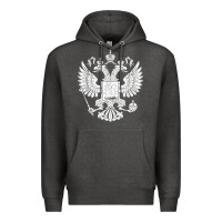 Charcoal Heather russian double headed eagle for a russia fan gift t shirt Premium Hoodie - PixelFlow