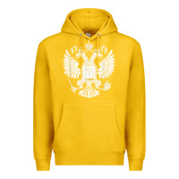 Lemon russian double headed eagle for a russia fan gift t shirt Premium Hoodie - PixelFlow