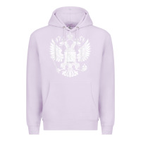 Lilac russian double headed eagle for a russia fan gift t shirt Premium Hoodie - PixelFlow