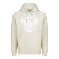 Oatmeal Heather russian double headed eagle for a russia fan gift t shirt Premium Hoodie - PixelFlow