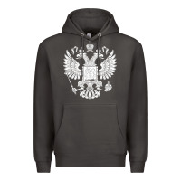 Smoke russian double headed eagle for a russia fan gift t shirt Premium Hoodie - PixelFlow