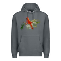 Rock wild red cardinal bird long sleeve Premium Hoodie - PixelFlow