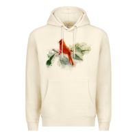 Sandshell wild red cardinal bird long sleeve Premium Hoodie - PixelFlow