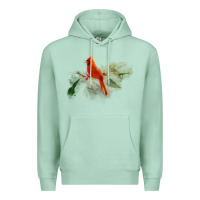 Seafoam wild red cardinal bird long sleeve Premium Hoodie - PixelFlow