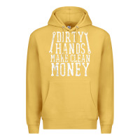 Antique Gold dirty hands make clean money t shirt wrench mechanic gift Premium Hoodie - PixelFlow