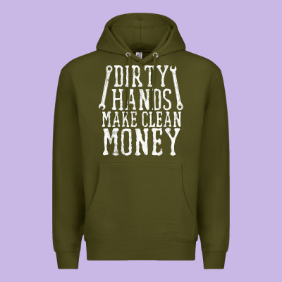Dirty Hands Make Clean Money T Shirt Wrench Mechanic Gift Premium Hoodie Designed By Pixelflow