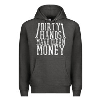 Charcoal Heather dirty hands make clean money t shirt wrench mechanic gift Premium Hoodie - PixelFlow