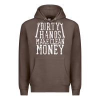Coffee dirty hands make clean money t shirt wrench mechanic gift Premium Hoodie - PixelFlow