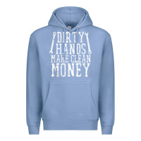 Colony Blue dirty hands make clean money t shirt wrench mechanic gift Premium Hoodie - PixelFlow