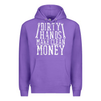 Purple dirty hands make clean money t shirt wrench mechanic gift Premium Hoodie - PixelFlow