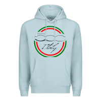 Blue Mist fiat 500   italy Premium Hoodie - PixelFlow