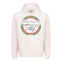 Pale Pink fiat 500   italy Premium Hoodie - PixelFlow