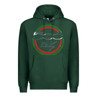 Sports Green fiat 500   italy Premium Hoodie - PixelFlow