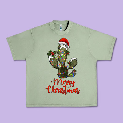 Merry Christmas Cactus Urban Heavy Tee Designed By Ranaportraitstore