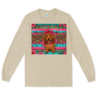 Mushroom dachshund puppy floral Long Sleeve Tee - Artiststas
