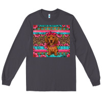 Smoke dachshund puppy floral Long Sleeve Tee - Artiststas