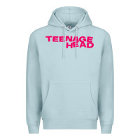 Blue Mist Teenage Head Print (Pink) Plain Premium Hoodie - PixelFlow