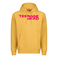 Mustard Teenage Head Print (Pink) Plain Premium Hoodie - PixelFlow