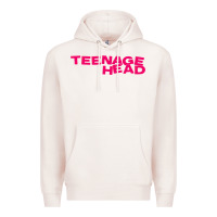 Pale Pink Teenage Head Print (Pink) Plain Premium Hoodie - PixelFlow