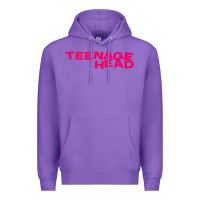 Purple Teenage Head Print (Pink) Plain Premium Hoodie - PixelFlow