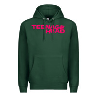 Sports Green Teenage Head Print (Pink) Plain Premium Hoodie - PixelFlow