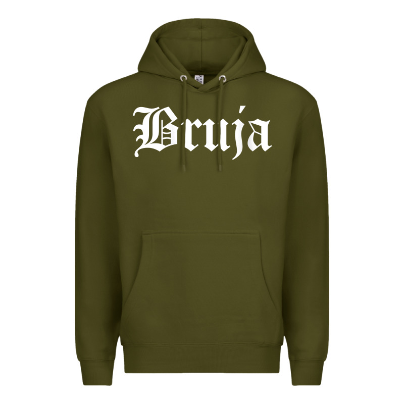 Womens Bruja Old English Chola Witchy V Neck T Shirt Premium Hoodie by PixelFlow | Teevron