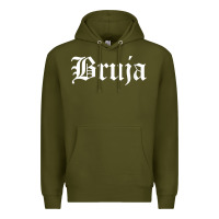 Army Green womens bruja old english chola witchy v neck t shirt Premium Hoodie - PixelFlow