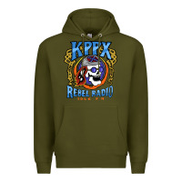 Army Green Kppx Rebel Radio Premium Hoodie - PixelFlow