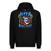 Black Kppx Rebel Radio Premium Hoodie - PixelFlow