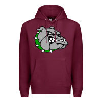 Burgundy ashville high school, ashville bulldogs Premium Hoodie - PixelFlow