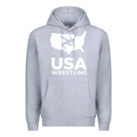 Heather Grey usa power united states Premium Hoodie - PixelFlow