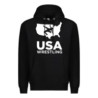 Black usa power united states Premium Hoodie - PixelFlow
