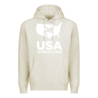 Oatmeal Heather usa power united states Premium Hoodie - PixelFlow