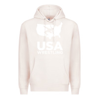Pale Pink usa power united states Premium Hoodie - PixelFlow