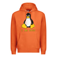 Carrot Linux Mascot Tux the Penguin I Am Root TShirt Men Women Kids Premium Hoodie - PixelFlow