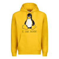 Lemon Linux Mascot Tux the Penguin I Am Root TShirt Men Women Kids Premium Hoodie - PixelFlow