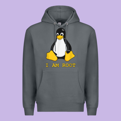 Linux Mascot Tux The Penguin I Am Root Tshirt Men Women Kids Premium Hoodie Designed By Pixelflow