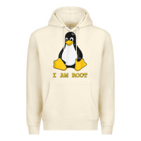 Sandshell Linux Mascot Tux the Penguin I Am Root TShirt Men Women Kids Premium Hoodie - PixelFlow