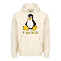 Tofu Linux Mascot Tux the Penguin I Am Root TShirt Men Women Kids Premium Hoodie - PixelFlow