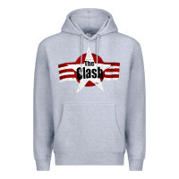 Heather Grey Old Rock 1976 Clash Premium Hoodie - PixelFlow