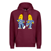 Burgundy bananas double Premium Hoodie - PixelFlow